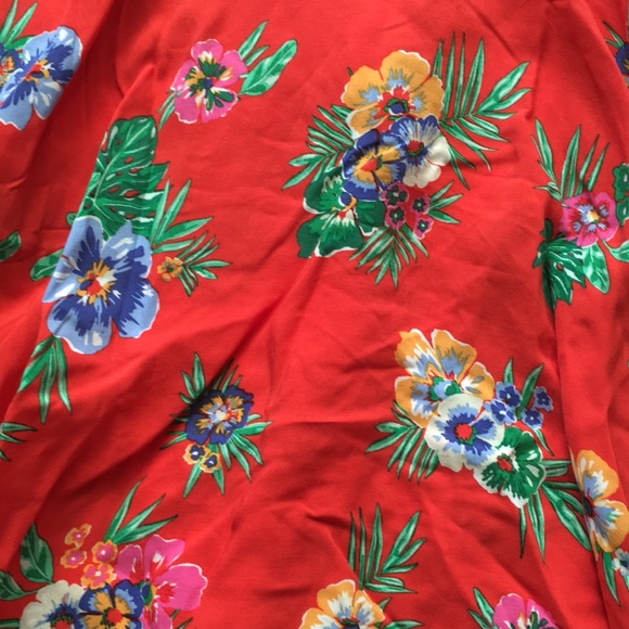 NEW Old Navy Red/Orange Hawaiian Dress - Picture 3 of 7